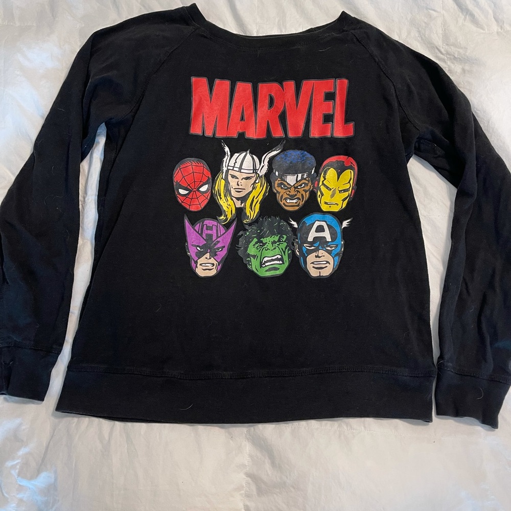 Marvel reversible avengers black sweatshirt